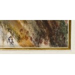 Eugeniusz Eibisch (1895 Lublin - 1987 Warsaw), Portrait of a woman by a bouquet of flowers