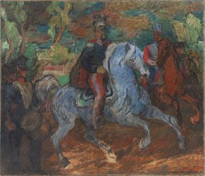 Eugeniusz Geppert (1890 Lviv - 1979 Wrocław), Portrait on horseback of Prince Józef Poniatowski, 1957