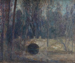 Felicjan Szczęsny Kowarski (1890 Starosielce w Białostockiem - 1948 Konstancin k. Warszawy), Pejzaż ze Skierniewic, 1940