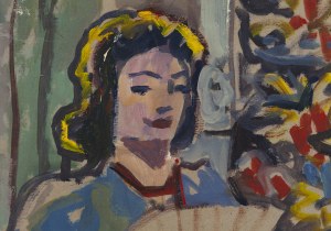 Olga Słomczyńska (1881 Vevey - 1941 Paryż), Kobieta z wachlarzem
