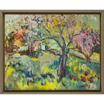 Judyta Sobel (1924 Lviv - 2012 New York), Landscape with flowering trees, 1960s.