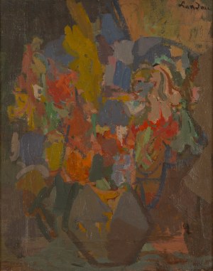 Zygmunt Landau (1898 Łódź - 1962 Tel Aviv), Kwiaty w wazonie, lata 40. XX w.