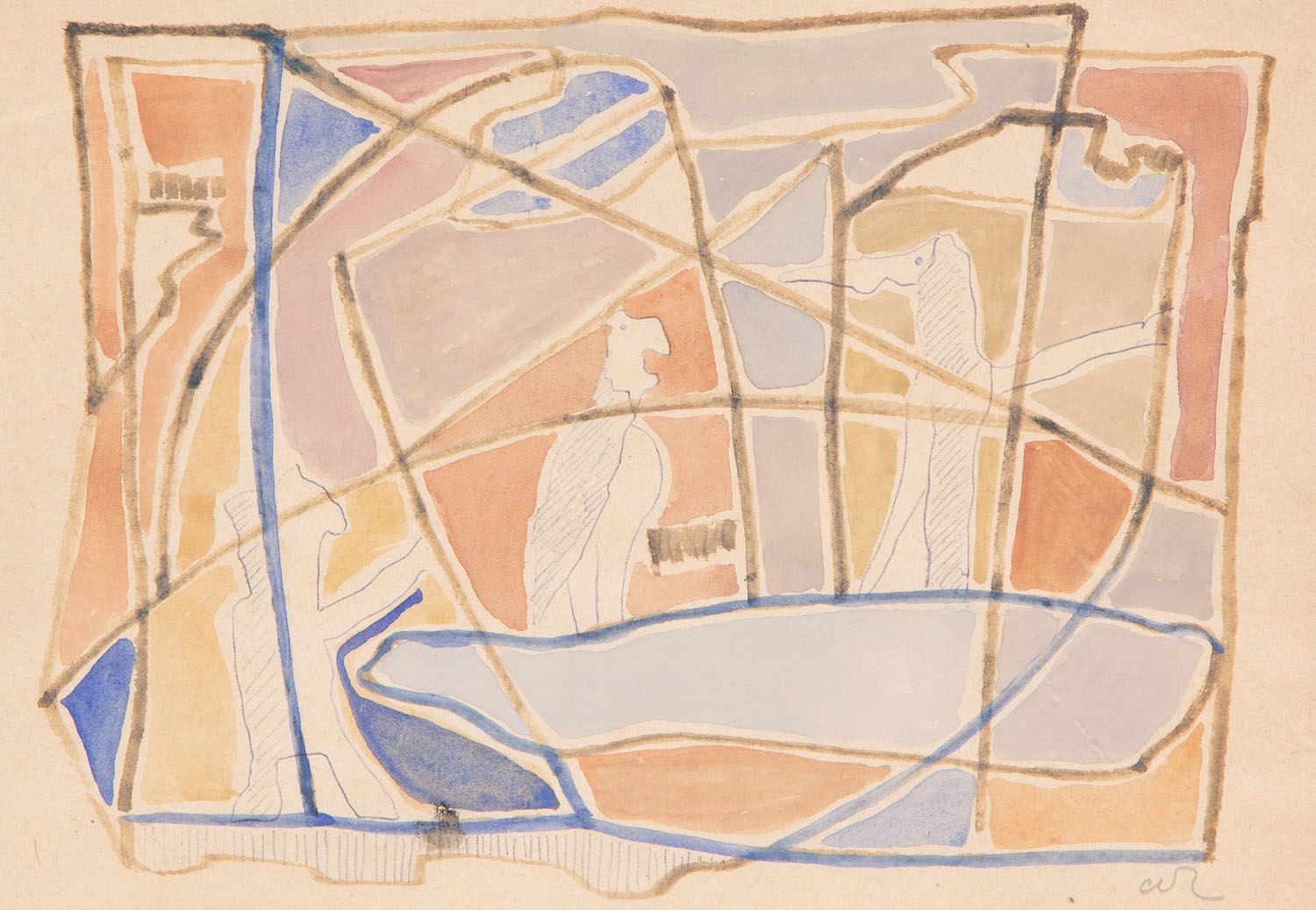 Maria Ritter (1899 Nowy Sącz - 1976 Nowy Sącz), Kompozycja abstrakcyjna ...