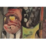 Hanna Pachniewska-Betley (1910-1987), Composizione con violino e maschera, 1951