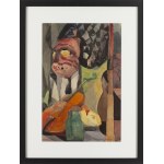 Hanna Pachniewska-Betley (1910-1987), Composizione con violino e maschera, 1951