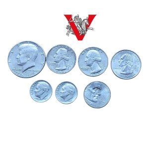USA , Lot 7 coins from 1965