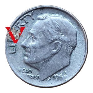 USA , 10 Cents 1968, MINT DESTRUCTURE, Verstopfte Briefmarke