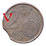Spain , Euro currency, 2 cents 2000, MENTION DESTRUCT, Sheet metal tip