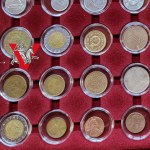 6 coin / medal pallets plus 64 coins in caps ! lots of mint