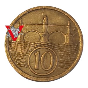 Czechosłowacja I Republika, 10 Halier 1925, Halerzy, Piękny Stan