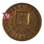 Słowacja Faszystowska, 20 Halierov 1940 , Halerzy, UNC , Mennicze