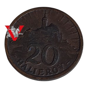 Fascist Slovakia, 20 Halierov 1941 , Halerzy, Very Nice