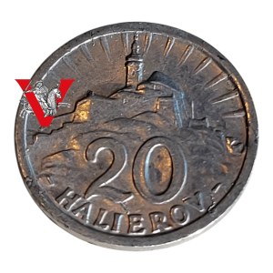 Fascist Slovakia, 20 Halierov 1942 , Halerzy, Super Condition, Aluminum