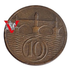 Československo Prvá republika, 10 halierov 1934, haliere, krásny stav
