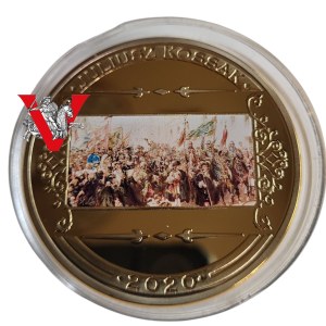Great Battles of the Polish Armed Forces, Sobieski at Vienna- Kossak, Beautiful Gold Plated Medal