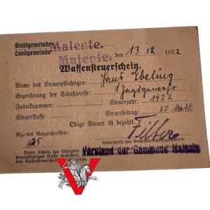 Permesso alle armi 1922, Ebeling divenne poi generale della Werhmacht,