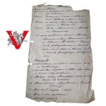 II RP Jan Wasilewski, II RP, ręcznie spisany życiorys ojca pułkownika Bolesława Wasilewskiego, 2 x Virtuti Militari