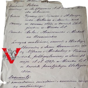 II RP Jan Wasilewski, II RP, ręcznie spisany życiorys ojca pułkownika Bolesława Wasilewskiego, 2 x Virtuti Militari