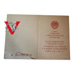 Russia USSR CCCP, 20th Anniversary Victory Medal of the Patriotic War - Legitimation.