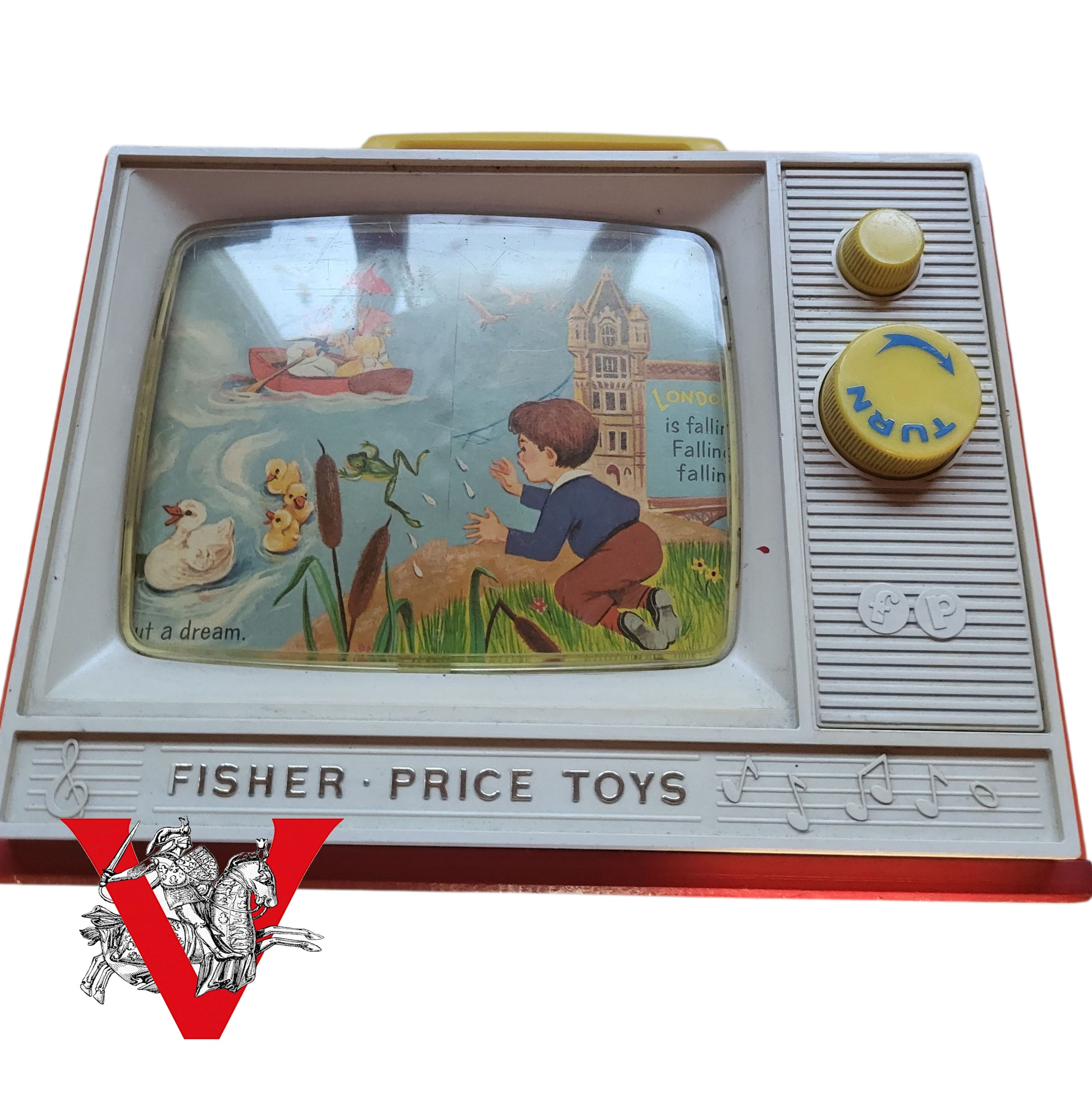 Vintage Fisher-Price music TV - an old toy from the 1960s-70s