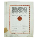 Jozef Pilsudski - granting the First Marshal of Poland Jozef Pilsudski the dignity of honorary citizen of the city of Muszyna (129)