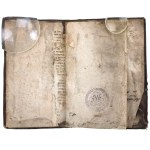 Leather cover with title page of the work Officia Sanctorum Propria, Vilnius 1731 (102)