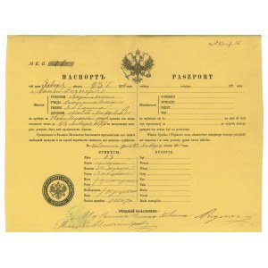 Passport, Jablonna near Warsaw, 1876 (204)