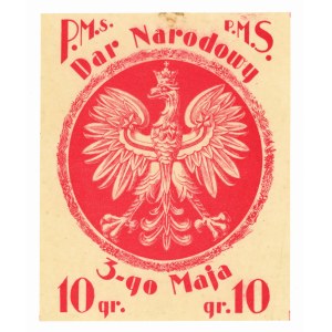 Cihla / nálepka na okno Národní dárek 3. května - 10 haléřů (236)