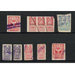 Set of revenue stamps circa 1918. Rare (264)