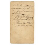 January Uprising, photograph with dedication dated 5.IV.1863 (281)