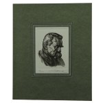 Profile of Marshal Pilsudski on decorative paper (515)