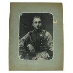 Photograph of a Polish lancer with an eagle on his uniform circa 1918. (267)