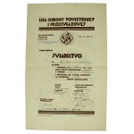 LOPP. Certificate of Completion of the L.O.P.P. Anti-Gas Defense Course in Warsaw and the award of the rank of candidate for 1st class instructor in anti-gas defense, Warsaw 1931 (269)