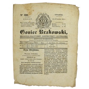 Cracow Goniec Krakowski, Journal No. 320, December 29, 1831. [November Uprising] (655)