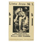 Jozef Pilsudski - election advertising leaflet, list No. 1, Second Republic (169)