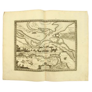Copperplate 1696r, Samuel von Pufendorf, Forks of the Vistula and Nogat River (868)