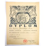 Diploma - shooting competition of the 20th Infantry Regiment, Kraków, 1930 (922)