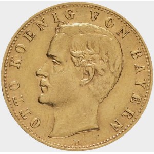 Germany Bavaria OTTO 1886-1913, 10 Mark 1893 D Munich,