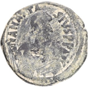 ANASTASIUS I.(491-518).Constantinople.Follis.Obv : DN ANASTASIVS PP AVG.Pearl diademed, draped, cuirassed bust to right.Rev : Large M, star left, cross above, star right, Є below, mintmark CON.Ref.: Sear 19.Ae. 17,34g.