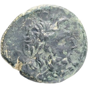 Phrygia, Apameia. Ca. 100-50 B.C. AE . Maifernos-, and Eglo-, magistrates.Obv.:Laureate head of Zeus right.Rev.: [AΠA]ME MAIΦEPN[OY] EΓΛOΓ, cult statue of Artemis Anaïtis facing.Ref.: BMC 83-4. AE. 8,2g.