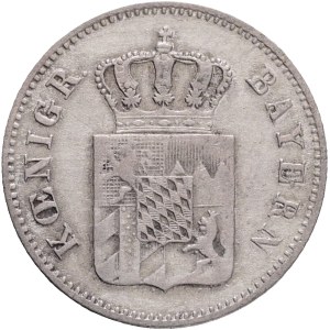 Bavaria LUDWIG I. 1825-1848 , 6 Kreuzers 1848 Munich, KM#802, Billon Ag.333 2,60g 20mm