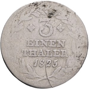 Hesse-Cassel WILHELM II. 1821-1847, 1/3 Thaler 1825, KM#578, Ag.625 8,50g 25mm