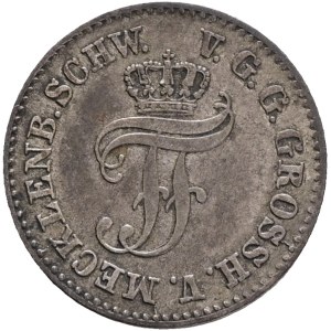 Mecklenburg-Schwerin FRIEDRICH FRANZ II. 1842-1883, 1/48 Thaler 1864 A Berlin R!