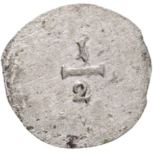 Montfort-Pegau ANTON III. 1693-1733, 1/2 Kreuzer 1727 mint Langenargen, Ebner#237 Ag. 0,38g 13mm