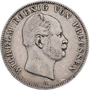 Prussia WILHELM I. 1861-1888 1 Vereinsthaler 1861 Mining Thaler Thun#267 Ag.900 18,47g 33mm