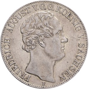 Saxony FRIEDRICH AUGUSTUS II. 1836-1854, 2 Thaler/31/2Gulden 1851 F Dresden, KM# 1149, Thun#322, Ag.900 37,15g 41mm, mintmaster Gustav Theodor Fischer
