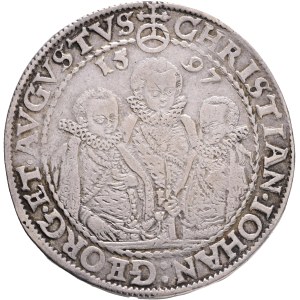 Saxony CHRISTIAN II., HANS GEORG I., AUGUST 1591-1656, 1 Thaler 1597 Dresden, Dav#9820, Ag.875 28,89g 41mm
