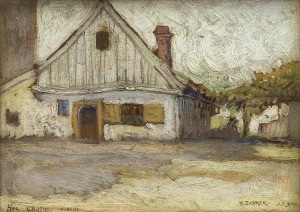 Ziomek Teodor, CHAŁUPY RYBACKIE NA HELU, 1934