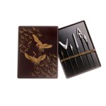 Exclusive set of yanone warheads in decorative lacquer box - Japan, 19th century