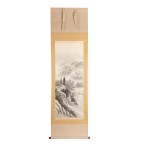 Set of two minimalist kakemono with mountain landscapes